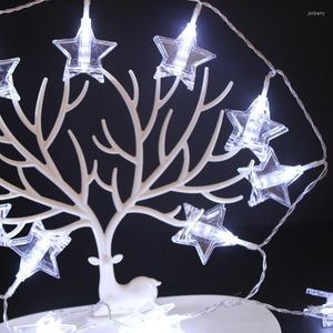 Cuerdas 10/20/30Leds Estrellas Guirnaldas LED Clip en luces de cadena Fiesta de Navidad Decoración del hogar Lámpara Abrazadera decorativa Luz centelleante