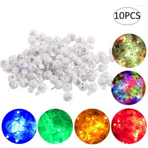 Cordes 10pcs LED Ball Ballon Light Switch Mini Ampoules Glowing Bar Party Mariage Vacances Jardin Décoration