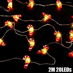 Cordes 2M 20LEDs Guirlande Lumineuse De Noël Bonbons Cloche Guirlande D'arbre De Noël Guirlande Lumineuse Alimenté Par Batterie Décorations De Fête Éclairage