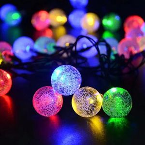 Strings 30 LEDS LUCHES FIESTA DE LED LED Solar Luces de Navidad Cadenas LED Lámpara Lámpara de luz Solar Bombillas impermeables 6.5m