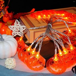 Cuerdas 3M Decoraciones de Halloween al aire libre Luces 20 LED Calabaza Cadena de luz con batería Vacaciones para decoración interior