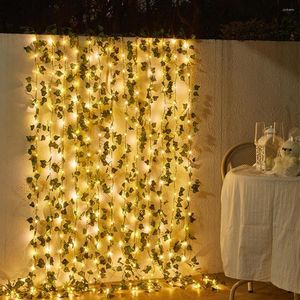 Cordes feuilles de lierre artificielles guirlandes lumineuses guirlande suspendue plante pour bureau fête jardin chambre décoration