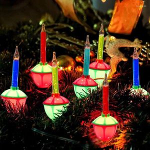 Cordes Ampoules à bulles de Noël Multicolores Veilleuses avec fluide Portable Multi couleur pour patios Porches Décor