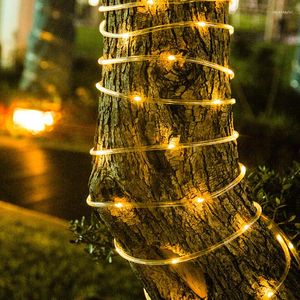 Strings Christmas Decoration Party Lights Outdoor Street Garland Winter Festoon LED Tube corde Light Solar / USB / Battery 7/12 / 22m