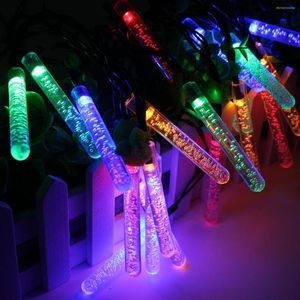 Cordes Eusolis 3.2 mètres Led solaire météore douche pluie Tube lumière de noël fête de mariage Tuin noël chaîne extérieure T0.2