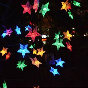 Cuerdas Fairy Solar LED String Light 5/6.5/7/12M Twinkle Star 2/8 Modo Guirnalda Decoración interior al aire libre para ChristmasLED