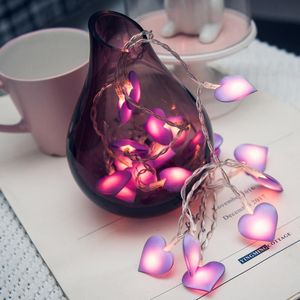 Cordes coeur en forme de chaînes lumières éclairage fantaisie pour la chambre à coucher lampe à la chambre alimentaire festival de fête décor à la maison donned led