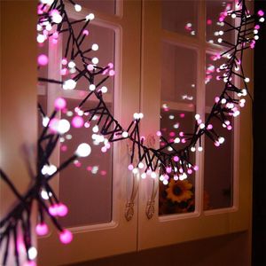 Strings Accueil Éclairage extérieur 8m 400 LED String Lights modifiable pour rose Noël Garland Décoration de fête de mariage Christmas Fairy LightsLED