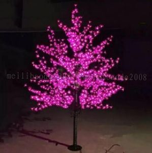 Cadenas LED Artificial Cherry Blossom Tree Light Luz de cuerda de Navidad 1152 piezas LED Bulbos 2m/6.5 pies Altura 110/220Vac Rain Tairport Outdoor Gar