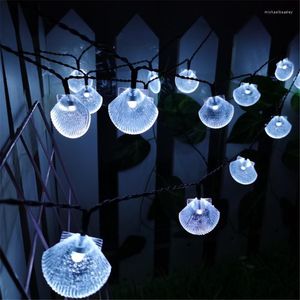 Cuerdas LED Clear Sea Beach Seashell Fairy String Light Outdoor Indoor Garland Shell para Fish Net Mermaid Party Baby Shower DecorationLED