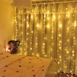 Strings LED Garland Curtain Lights 8 Modes USB Remote Control Fairy String Wedding Christmas Decor For Home Ramadan Festival Lamp