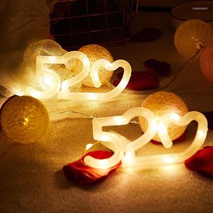 Cuerdas LED luz nocturna lámpara de corazón de amor para el hogar dormitorio decoración del Día de San Valentín regalos para niños y niñas luces de Navidad