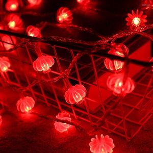 Cuerdas LED linterna roja/nudos chinos forma colgante de luces de cadena para la decoración del año del Festival de la linterna