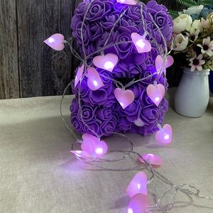 Cordes LED String Light Love Heart Romantic Wedding Party Christmas Bedroom Decoration Fairy Lights Fairy Gift Batterred