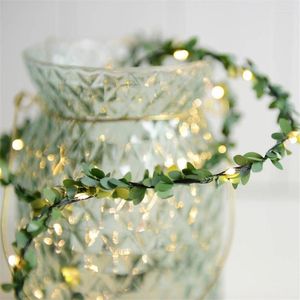 Cuerdas de luces Led de cadena, guirnaldas de calle de hojas pequeñas, decoraciones para árboles de Navidad para bodas al aire libre, año de jardín de hadas, 5m, 3m, 2m