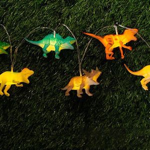 Strings LED Vinyl Dinosaur Sala para ni￱os Ligera decorativa Bater￭a alimentada 1.2m para decoraci￳n de jard￭n de infantes NaviDad