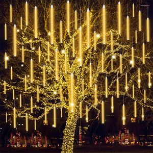 Guirlande de pluie de météores, guirlande de noël en plein air, 8Tubes, glaçon de neige pour décoration d'arbre de vacances