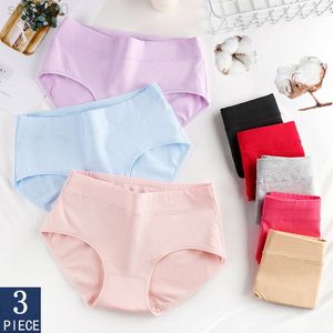 strings string femme sous-vêtements femmes 3 pièces/ensemble slips en coton pour femmes sans couture court taille moyenne Unerpant respirant Lingerie sous-vêtements Plus L220801