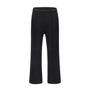Pantalones acampanados holgados elásticos negros a rayas para hombres y mujeres pantalones informales de gran tamaño de pierna ancha recta de calle alta
