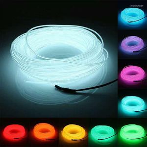 Tiras 1M/2M/3M/5M/10M Luz de neón flexible Resplandor EL Tubo de cuerda de alambre Tira LED Luces impermeables para zapatos de baile Ropa Coche