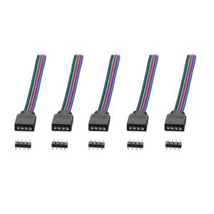 Bandes 20 pièces ensemble 4 broches connecteurs RVB câble métallique pour 3528 SMD LED bandes lumineuses LB88278m