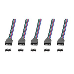 Bandes 20 pièces ensemble 4 broches connecteurs RVB câble métallique pour 3528 SMD LED bandes lumineuses LB88253L
