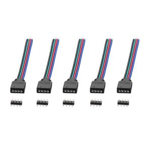 Bandes 20 pièces ensemble 4 broches connecteurs RVB câble métallique pour 3528 SMD LED bandes lumineuses LB88303L
