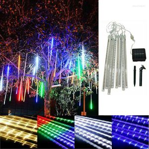 Tiras 30 cm impermeable LED Lluvia de meteoros Luces de lluvia Cadena que cae para el jardín al aire libre Fiesta de bodas Vacaciones