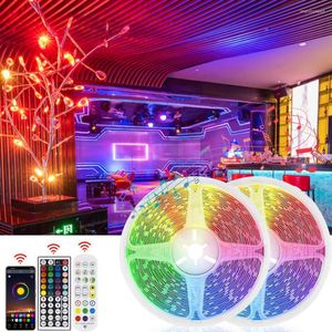 Strips DC 12V TUYA Wifi Smart LED Strip Light Dimmable RGB Diodo Flexible Dipbon App Music Control para TV Backlight de pantalla de escritorio