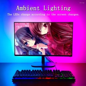 Strips DIY Ambient Computer Monitor Desktop PC Screen Backlight Lighting RGB USB Addressable WS2812B Smart LED Strip 2M 3M 4M Full Kit