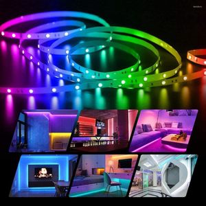 Tiras USB tira de luz colorida RGB tablero desnudo lámpara de cinta Control remoto vacaciones Festival fiesta dormitorio ordenador TV retroiluminación Decoración