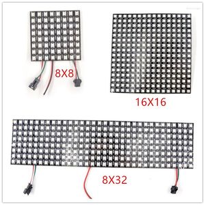 Bandes WS2812B Panneau 16x16 8x32 8x8 pixels SK6812 LED flexible numérique adressable individuellement couleur de rêve DC5V