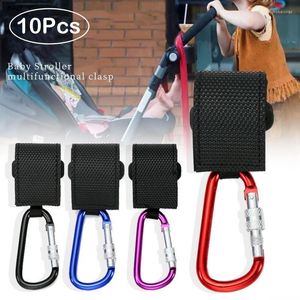Pi￨ces de poussette 10pcs Accessoires pour b￩b￩s Shopping Pram Crochet Accessoires Multifinectional Metal Clip Hanger Cart Organizer