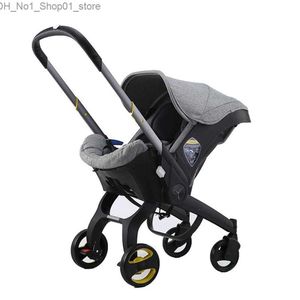 Carrinhos # 4 em 1 Carseat Stroller Bron Baby Carriage Travel System Carrinho portátil dobrável com assento de carro conforto 0-4 anos de idade Carrinhos # 280A Q231215