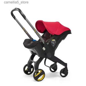 Poussettes # Siège d'auto pour poussette de bébé pour landaus nouveau-nés Buggy pour bébé Chariot de sécurité Chariot léger 3 en 1 Système de voyage Q231117