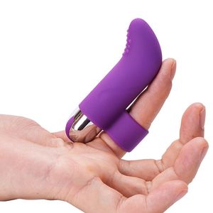 Vibrador de dedo con vibración fuerte para mujer, Mini vibradores tipo bala, juguetes sexys de silicona para masaje del punto G, vibrador de placer