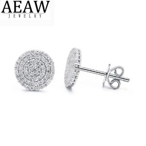 Pendientes AEAW para mujer, pendientes de oro macizo de 10 quilates con ajuste de flores, gemas de diamantes de mossanita, joyería de boda 231116