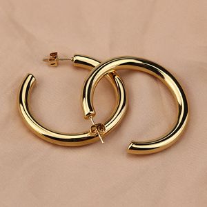 Stud Classic Fashion C Forme Small Round Loop Hoop Circle Boucles d'oreilles