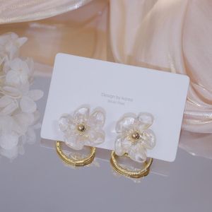 Pendientes de flores acrílicas transparentes de joyería de Corea de moda de diseño de perno para mujer pendientes exquisitos diarios