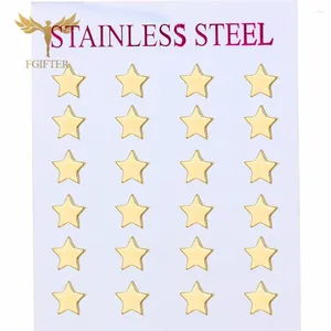 Pendientes de sementales 12 pares Pack Star inoxid de acero para mujeres Men Girls Pequeño juego geometrizado Percado de orejas Joyas al por mayor