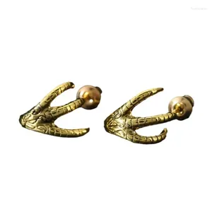 Boucles d'oreilles à clous en forme de griffe d'aigle, 1 paire, personnalisées, Vintage, pour femmes, mode créative, décoration d'halloween, cadeau de fête
