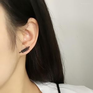 Boucles d'oreilles 2023 femmes mode noir branche feuille grimpeur géométrique Maxi déclaration pour les femmes bijoux en gros