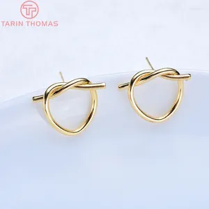 Boucles d'oreilles (2137) 6pcs 14,5x14,5 mm 24 km couleur plaque de coeur plaqué oreille à oreilles de haute qualité bijoux de bricolage de fabrication