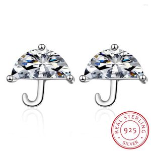 Boucles d'oreilles en argent sterling 925 créé Moissanite Gemstone Diamond Umbrella Earring Brincos Wedding Fine Jewelry Wholesale