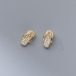 Pendientes de tuerca de plata de ley 925 para mujer, niña, niños, circonita cúbica, zapatillas bonitas, pendientes en forma de zapatos, joyería de moda de estilo coreano