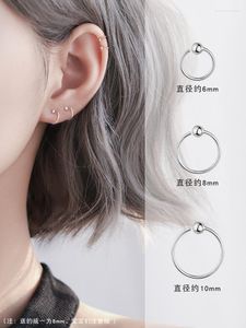 Boucles d'oreilles créoles en argent sterling 925 avec cercle percé hypoallergénique pour femme en gros