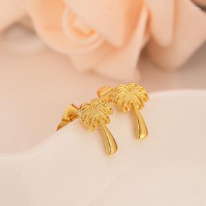 Boucles d'oreilles Dubaï Inde Africain Fashion Gold rempli de noix de coco rempli pour les femmes Femme Girls Kids Gift Drop