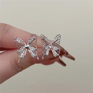 Boucles d'oreilles mode cristal papillon boucle d'oreille pour femmes filles classique fête mariage Punk bijoux cadeaux E849