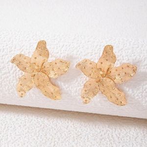 Boucles d'oreilles Stud Fashion Design exagéré Big Flower For Women Girls 2023 Vintage Starfish Earring Moudan Party Bijoux Gift