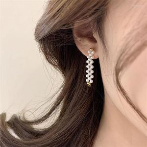 Pendientes de tuerca, Pendientes de perla simulada coreana, dos formas de llevar para Mujer, joyería dulce, Pendientes, regalos, accesorios para Mujer